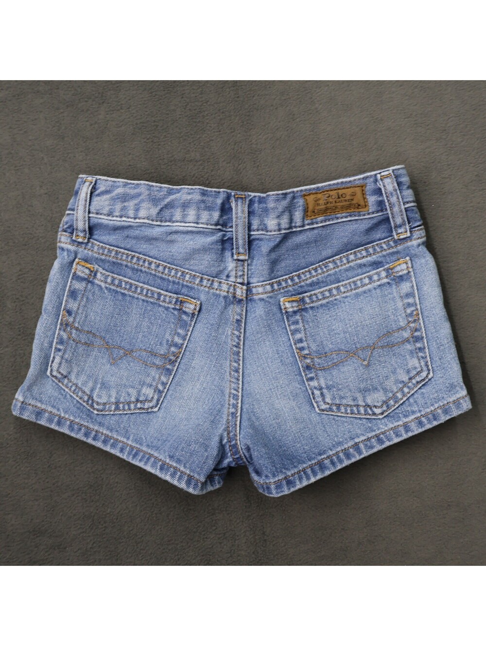 Polo Ralph Lauren Girls Denim Shorts with Colorful Side Labels - Picture 5 of 12